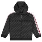 توب اولاد هودى بسحاب بالشعار باللون الاسود, 1, hi-res