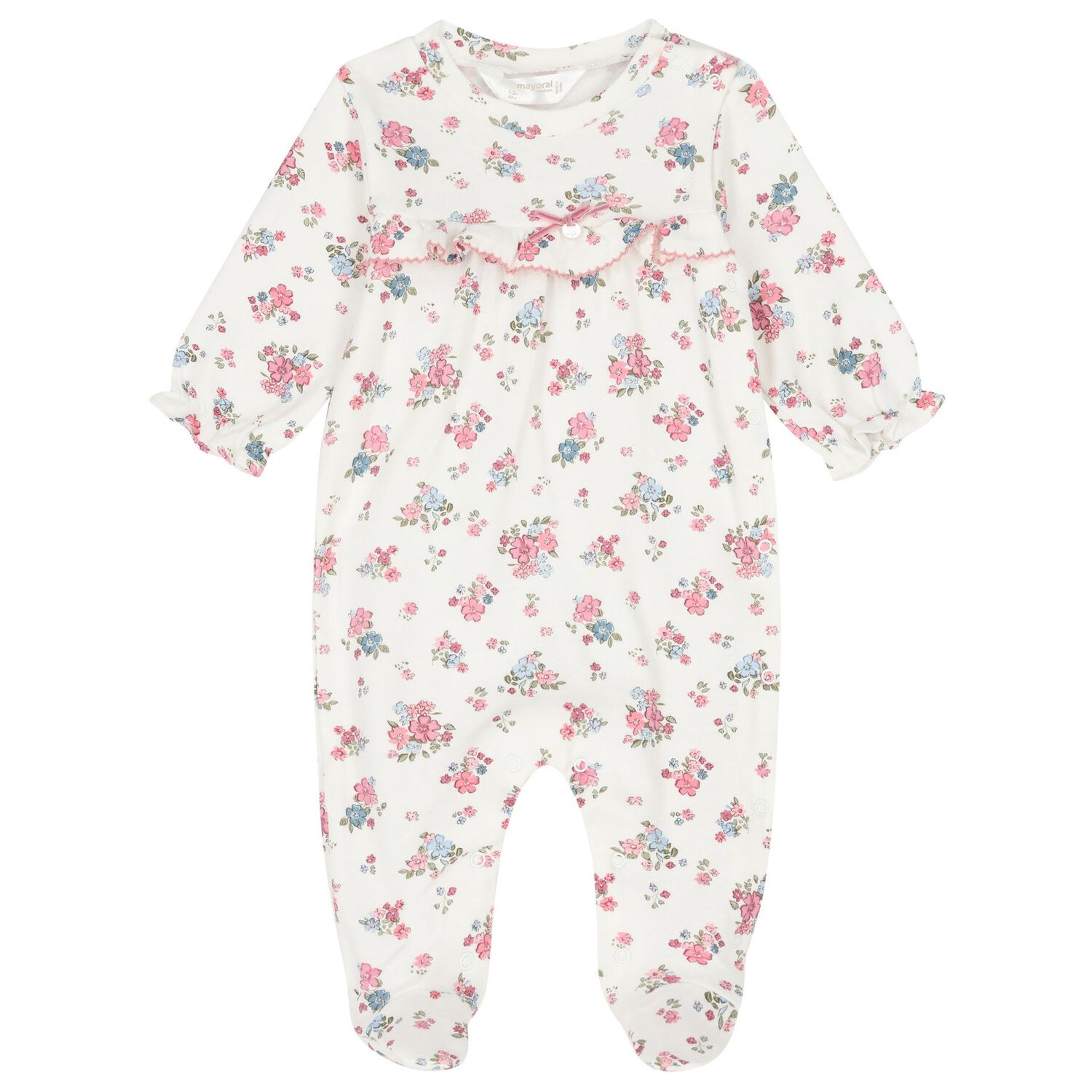 طقم بنات باللون الأبيض و الوردي ( قطعتين), 1, hi-res