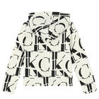 توب هودي بالشعار باللون البيج للبنات, 1, hi-res