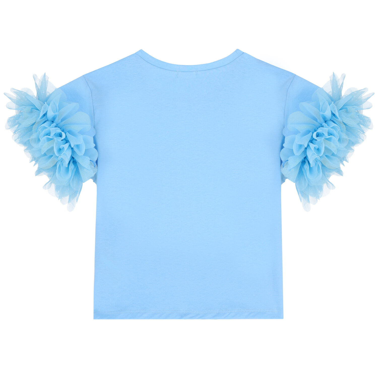 Girls Blue Sequins T-Shirt, 1, hi-res