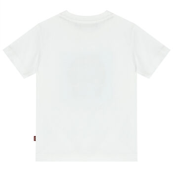 Younger Boys White Logo T-Shirt