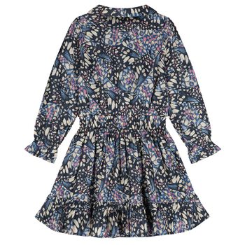 فستان بنات بطيات متعدد الألوان