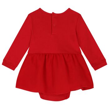 Baby Girls Red Logo Bodysuit Dress