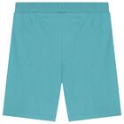 Boys Blue Palm Tree Print Shorts Set, 1, hi-res