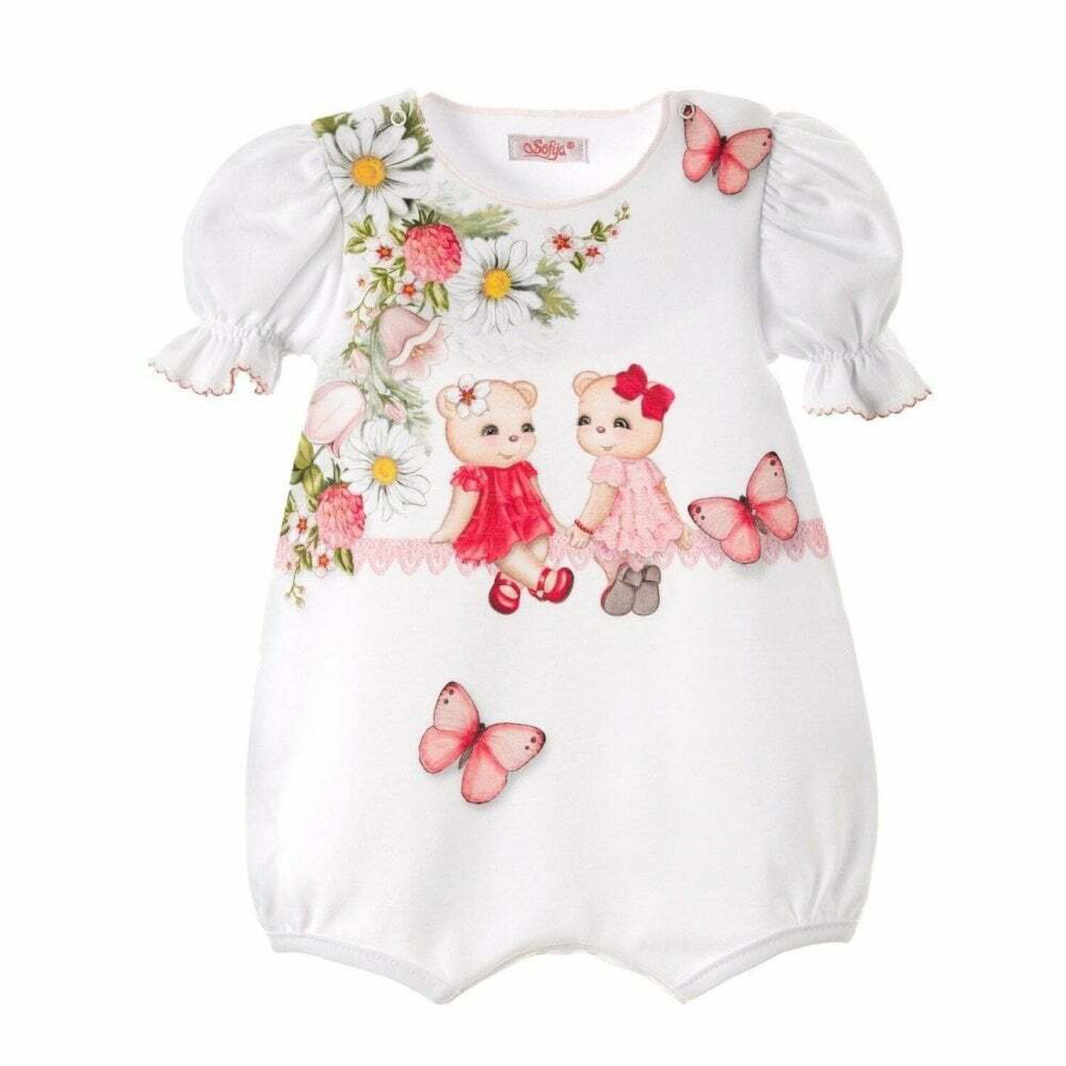 رومبير بالزهور باللون الابيض للبنات, 1, hi-res