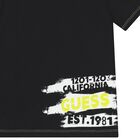 تي شيرت أولاد بالشعار باللون الأسود , 1, hi-res