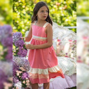 Girls Pink Flared Dress