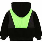 جاكيت هودى بالشعار باللون الاسود للاولاد, 1, hi-res