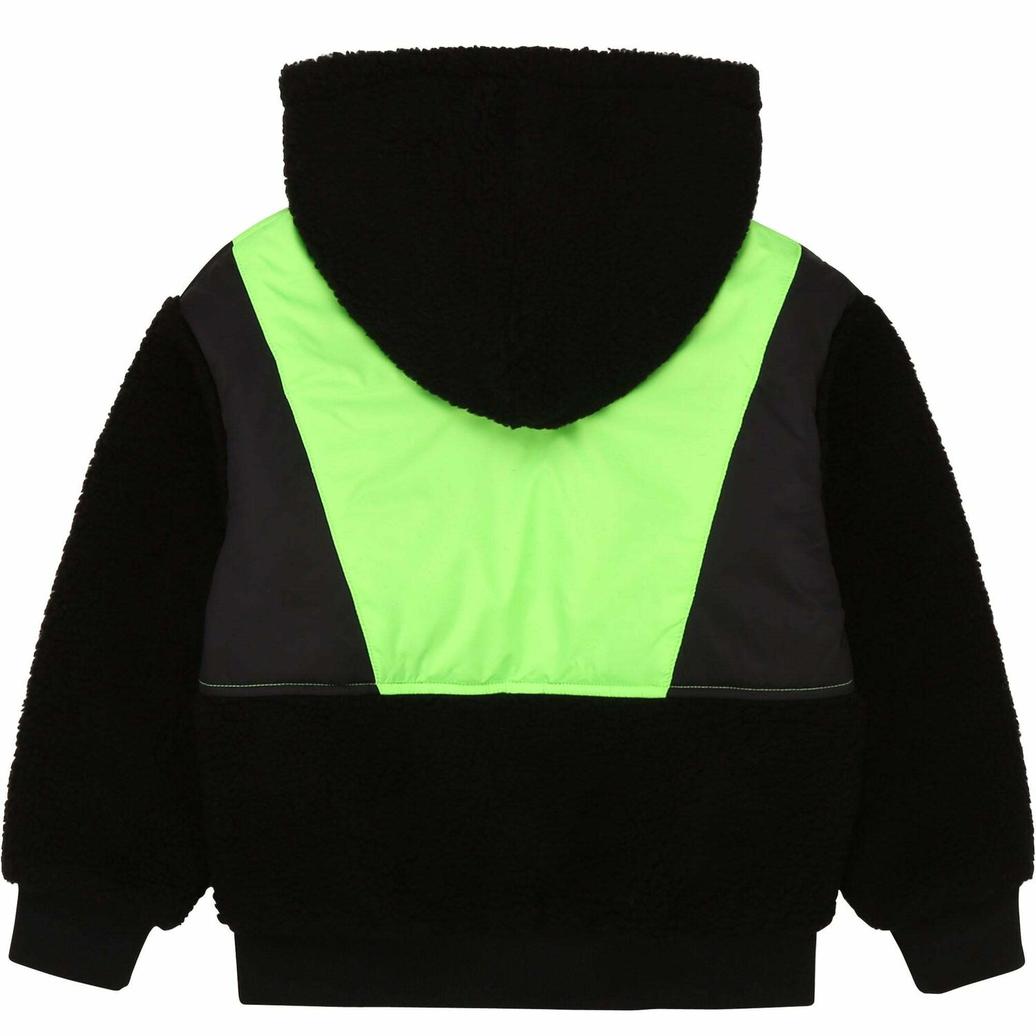 جاكيت هودى بالشعار باللون الاسود للاولاد, 1, hi-res image number null