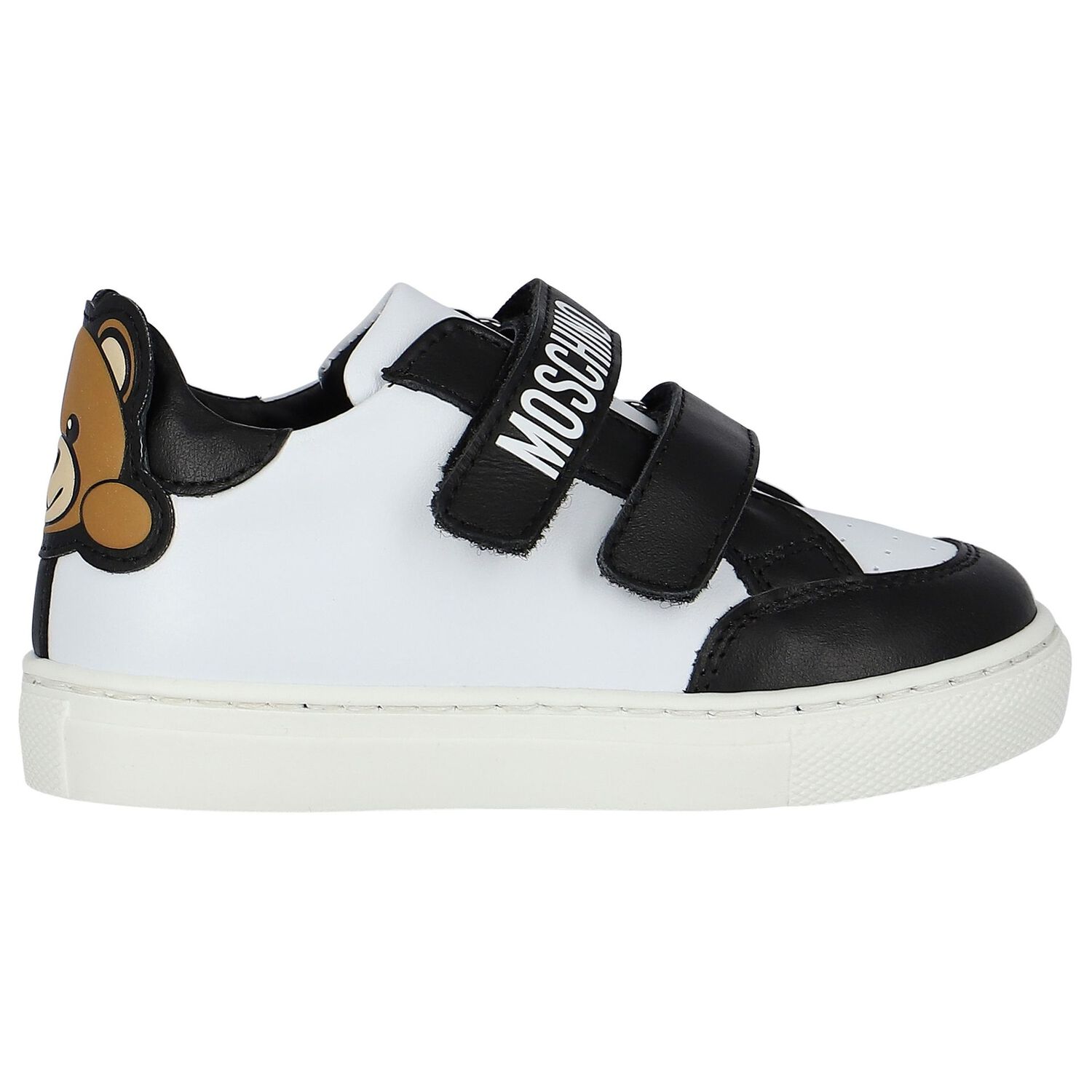 Black & White Teddy Bear Trainers, 1, hi-res