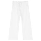 Girls White Logo Trousers, 1, hi-res