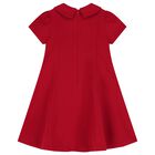 Girls Red Bow Dress, 2, hi-res