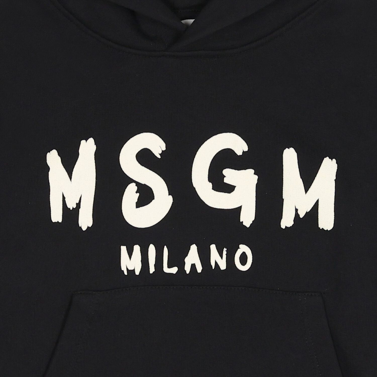 Black & Ivory Logo Hooded Top, 2, hi-res