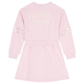 Girls Pink Logo Dress