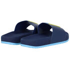 Boys Navy Blue Logo Sliders, 2, hi-res