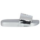 سلايدر بنات بشعار الشوبيت باللون الفضى, 1, hi-res