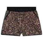 Girls Black Embellished Sequin Shorts, 1, hi-res