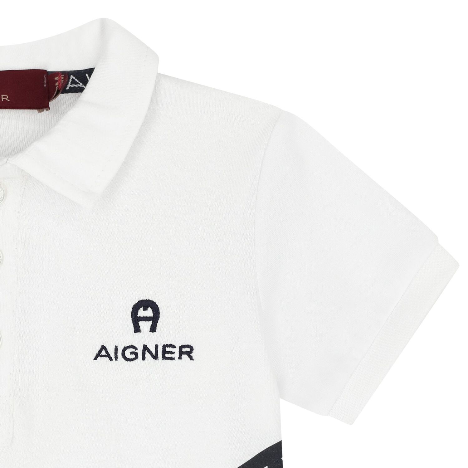 Younger Boys White Logo Polo Shirt, 1, hi-res image number null