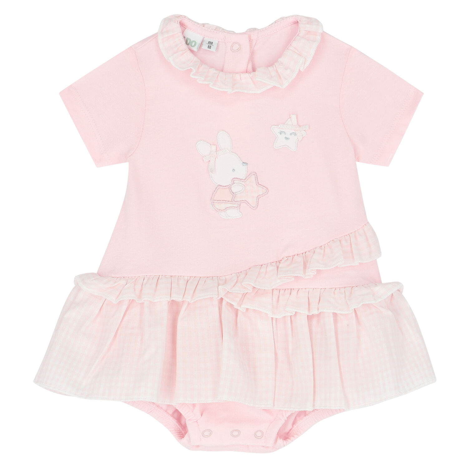 Baby Girls Pink Bunny Romper, 1, hi-res image number null