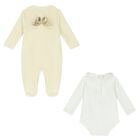Ivory & White Angel Wings Babygrow Set, 1, hi-res