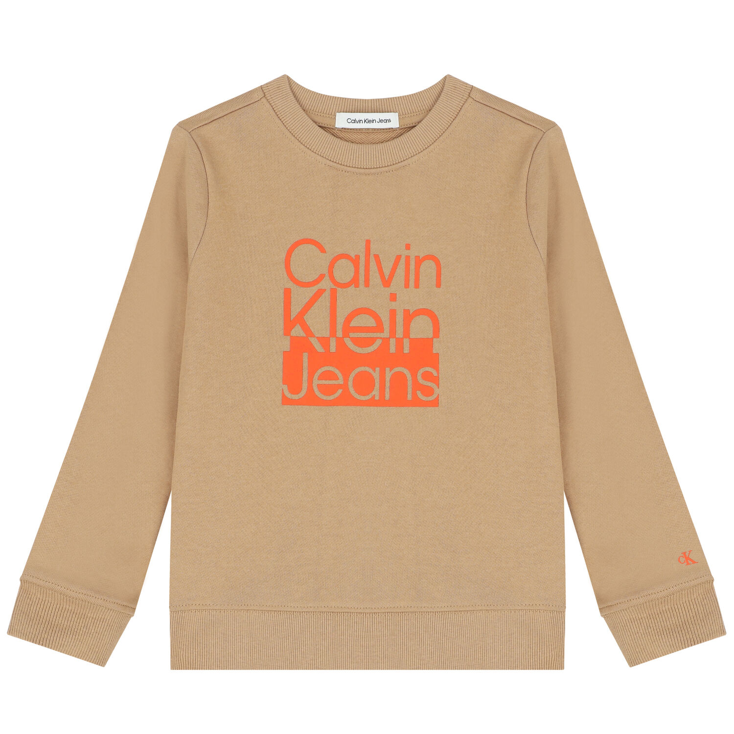 Boys Beige Logo Sweatshirt, 2, hi-res image number null