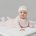 طقم ملابس نوم للبنات الصغيرات باللون الوردي مع شعار العلامة التجارية, 4, hi-res