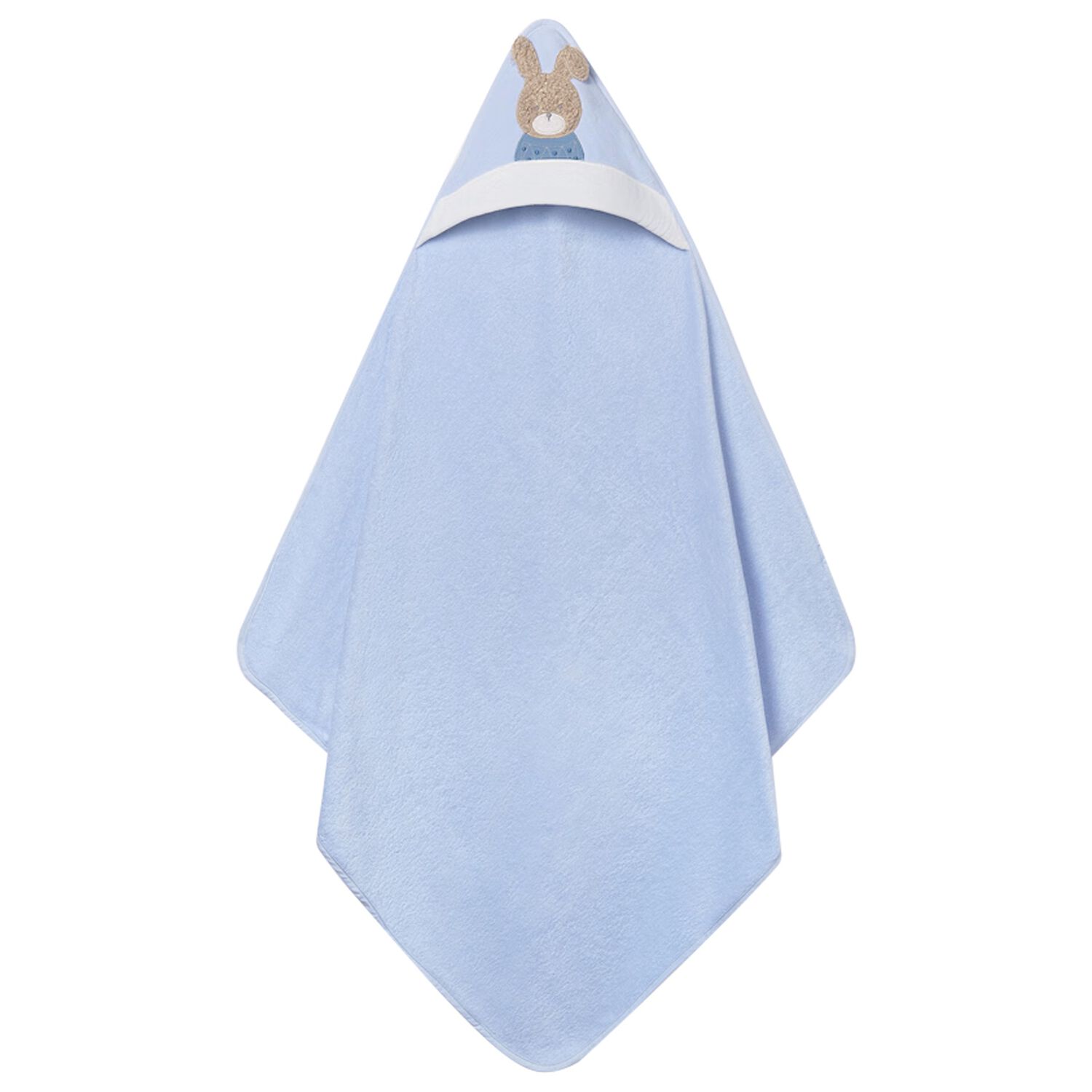 Baby Boys Blue Hooded Towel, 1, hi-res