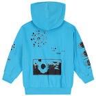 Boys Blue Hooded Top, 1, hi-res