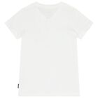 Boys White Logo T-Shirt, 2, hi-res