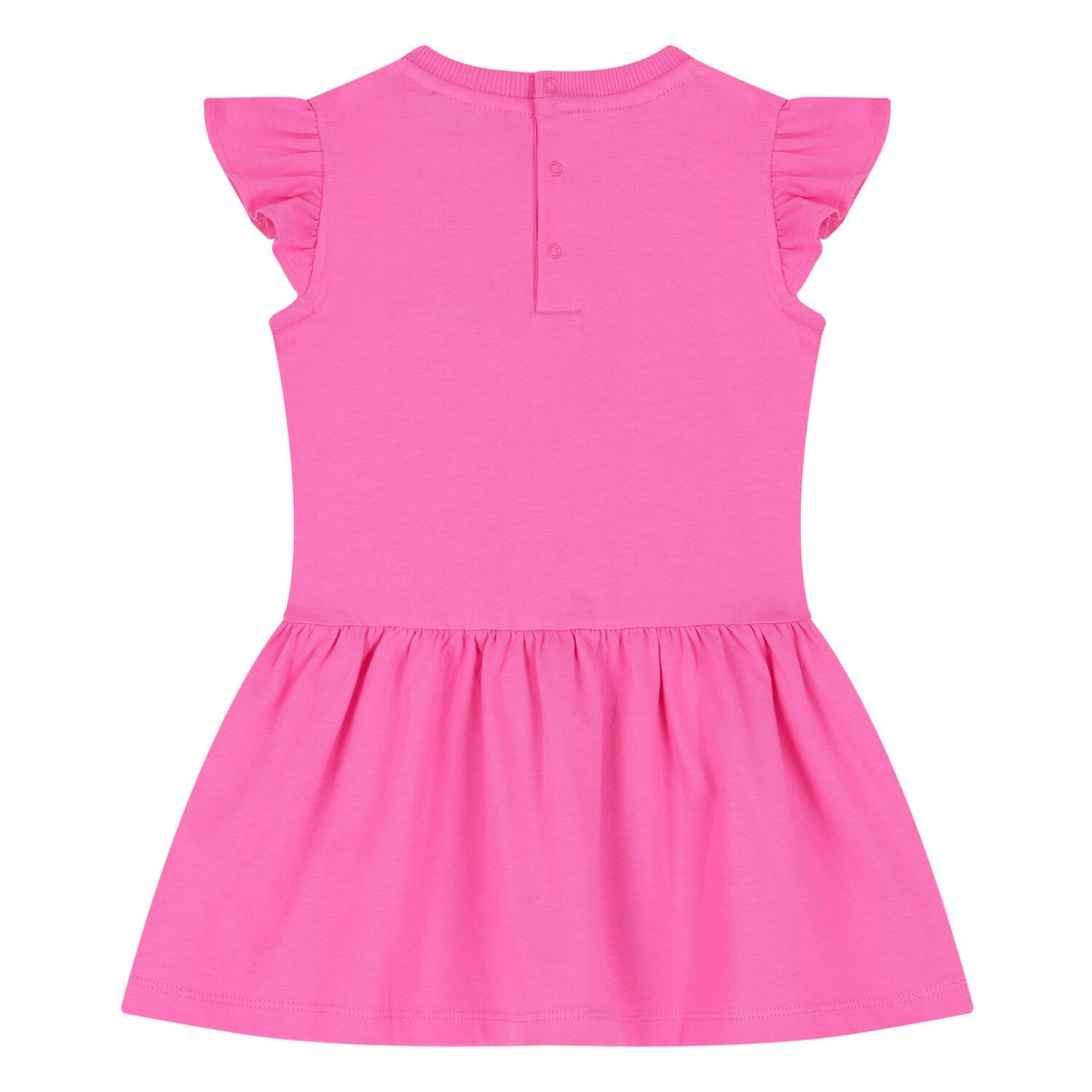 Younger Girls Pink Teddy Bear Logo Dress, 2, hi-res image number null