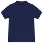 Boys Navy Blue Logo Polo Shirt, 2, hi-res