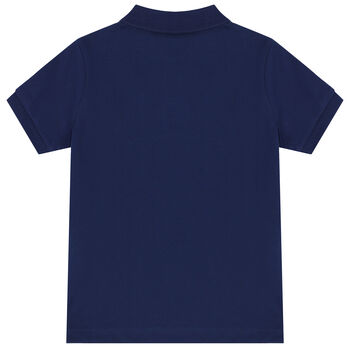 Boys Navy Blue Logo Polo Shirt