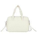Ivory Faux Leather Baby Changing Bag, 1, hi-res