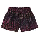 Girls Black & Metallic Leopard Shorts, 2, hi-res