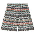 Boys Multi-Coloured Zig Zag Swim Shorts, 1, hi-res