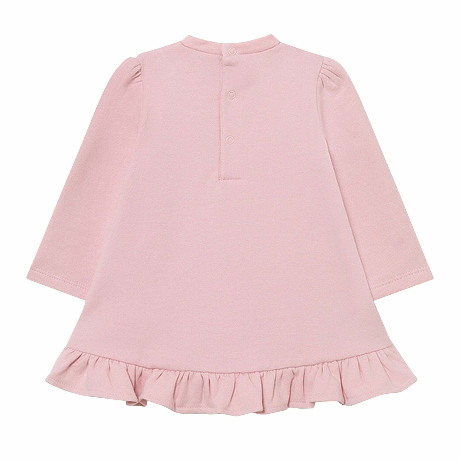 Younger Girls Pink Long Sleeve Dress, 1, hi-res