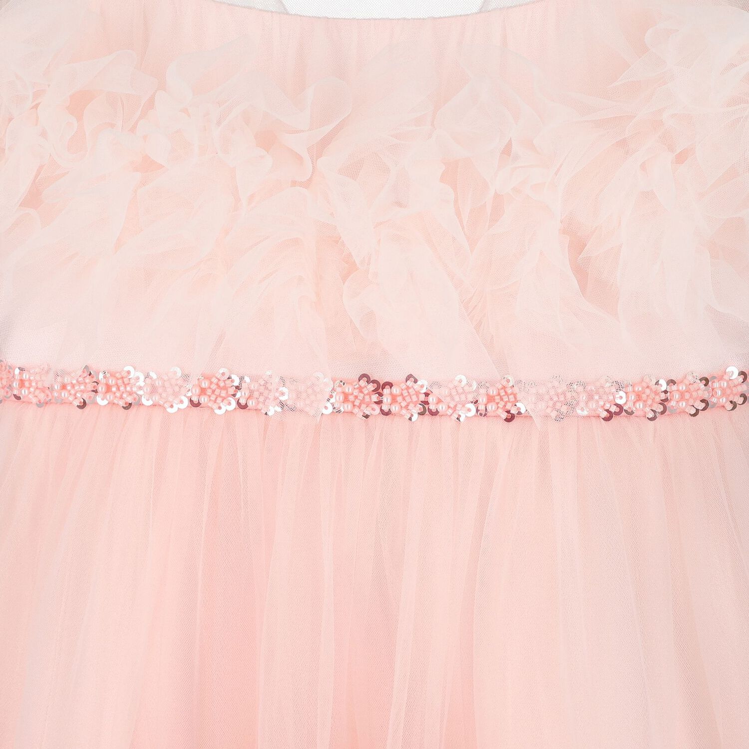 Girls Pink Ruffled Tulle Dress, 1, hi-res