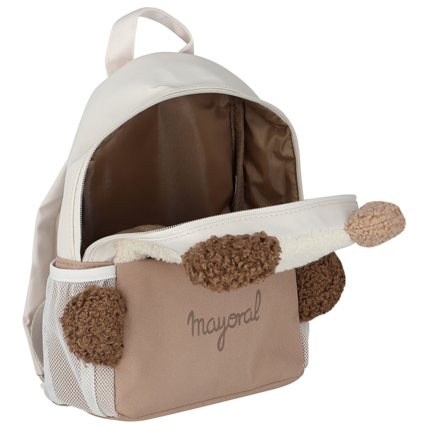 Beige Teddy Bear Backpack, 1, hi-res image number null