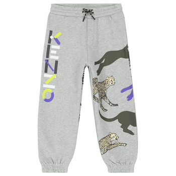 Boys Grey Logo Jogger