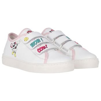 Girls White Disney Trainers