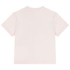Girls Pink Teddy Bear Logo T-Shirt, 3, hi-res