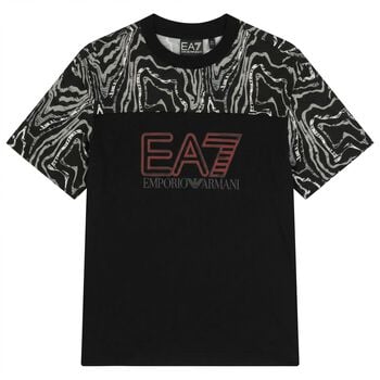 تيشيرت اولاد بالشعار باللون الاسود 