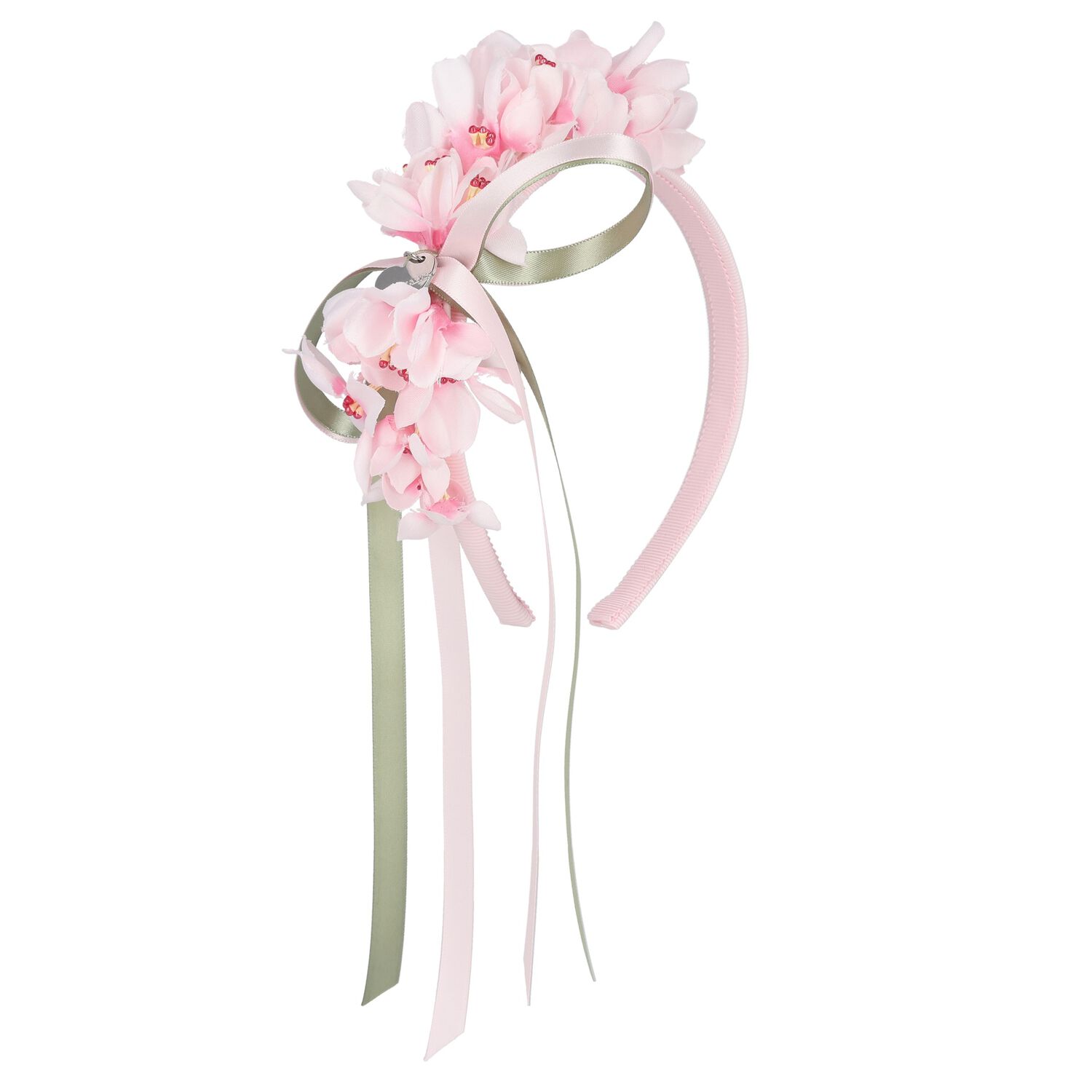 Girls Pink Cherry Blossom Headband, 1, hi-res