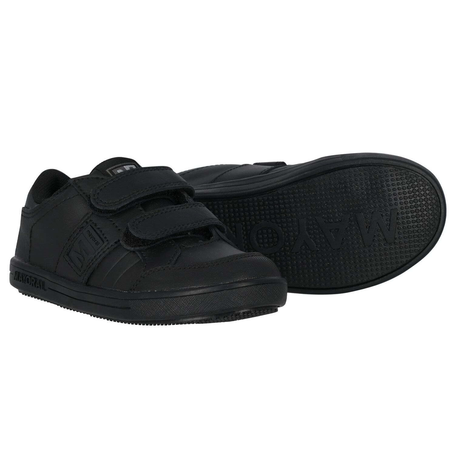 Boys Black Logo Trainers, 1, hi-res image number null