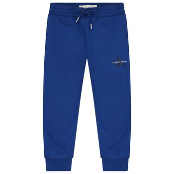 بنطلون رياضى للاولاد بالشعار باللون الازرق 