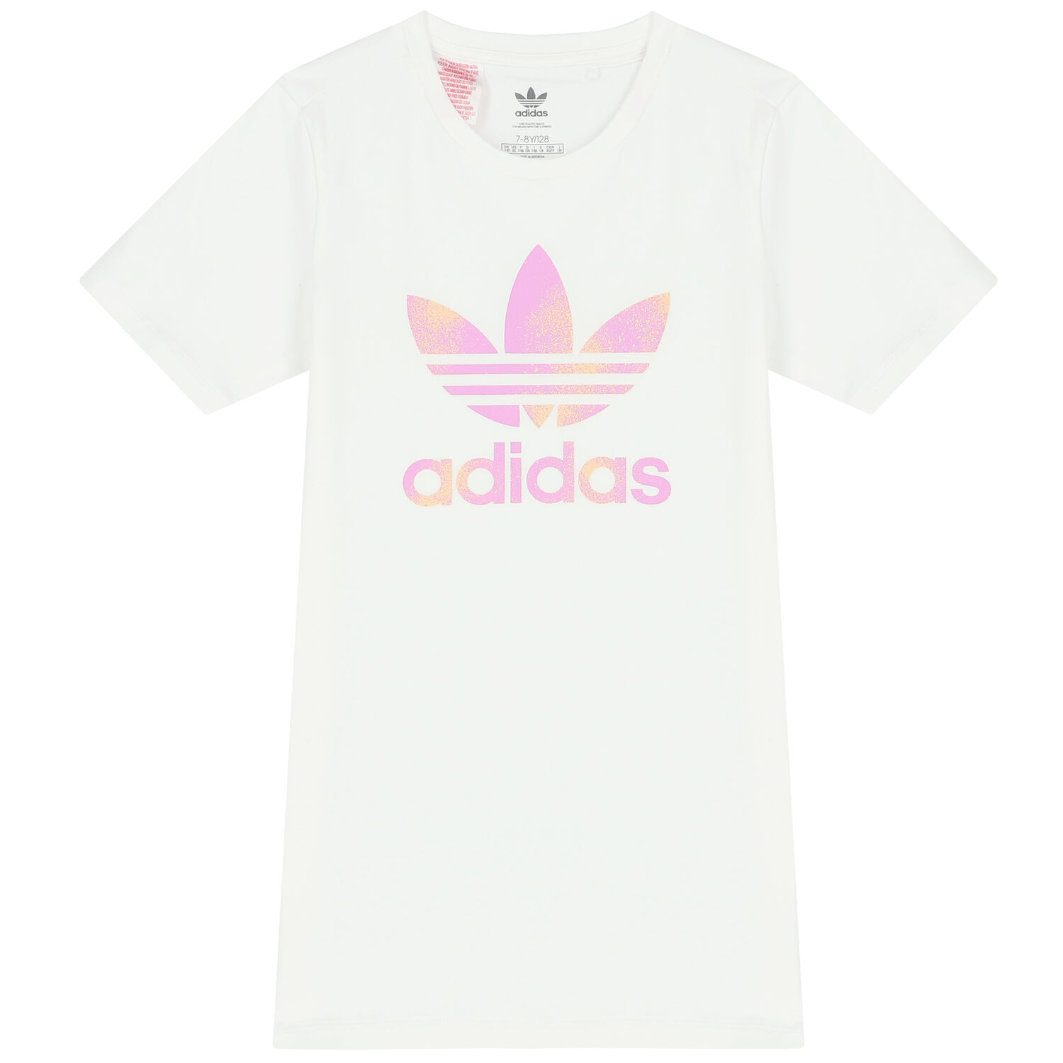 Girls White Logo Dress, 1, hi-res image number null