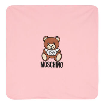 Pink Teddy Logo Blanket