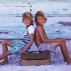 شورت سباحة باللون الاخضر للاولاد, 1, hi-res