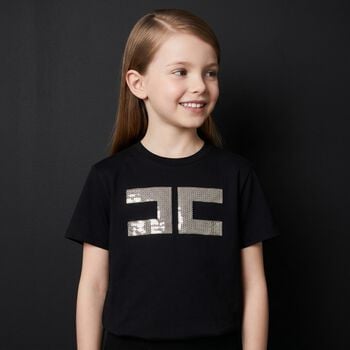 Girls Black Logo T-Shirt