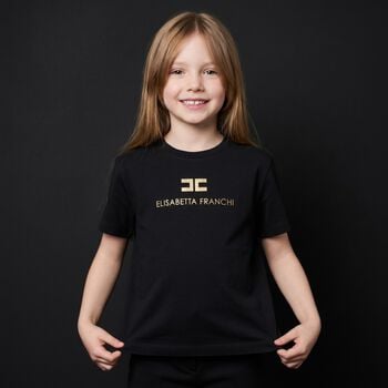 Girls Black Logo T-Shirt